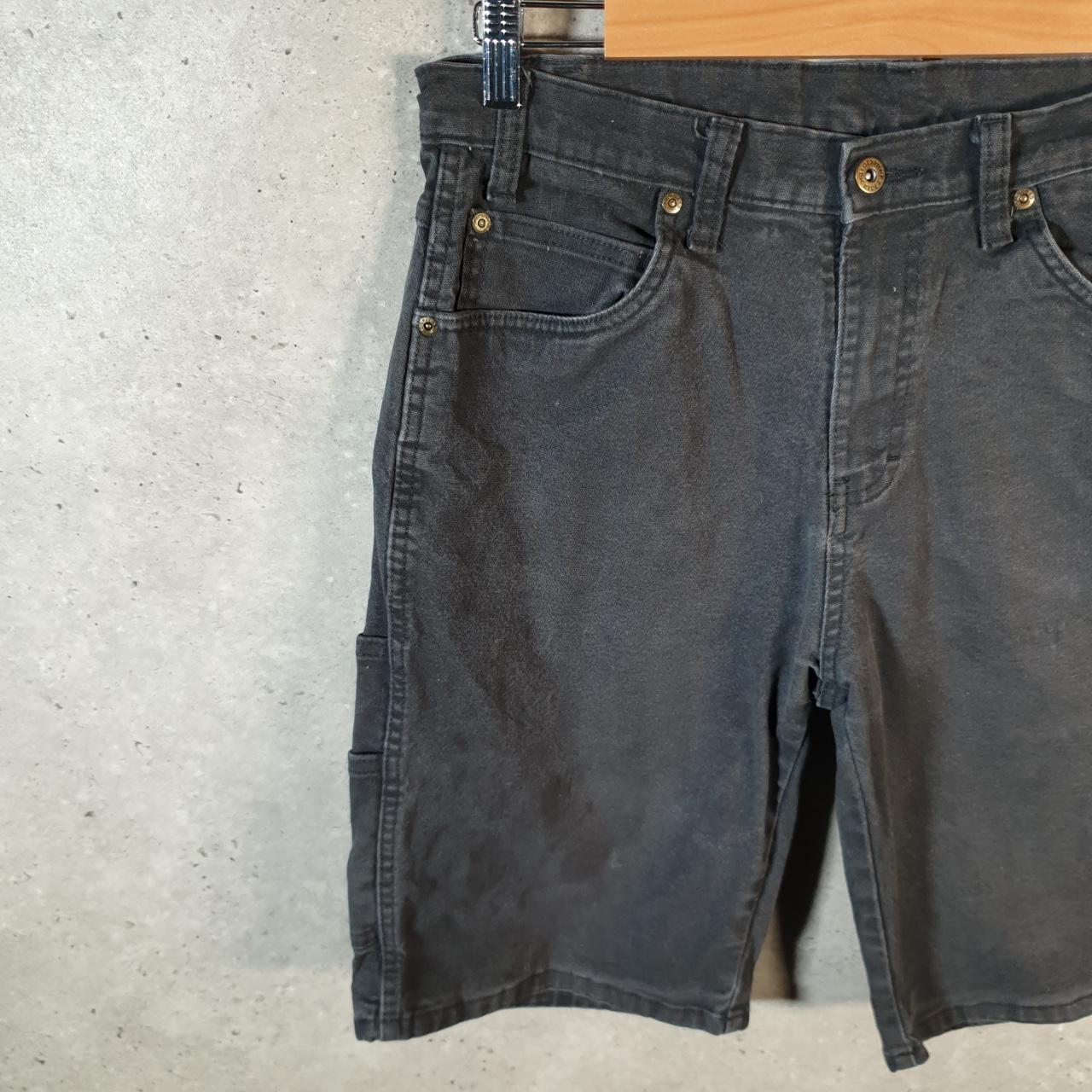 Vintage Dickies Baggy Chino Shorts Jorts Cargo Mens W30 Denim Grey Relaxed Fit