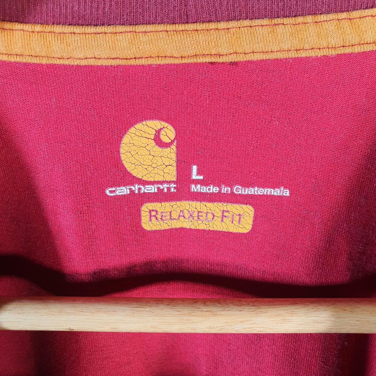 Vintage Carhartt Pocket T Shirt Men’s Large Red Workwear Chore Utility Relaxed Fit C9217
