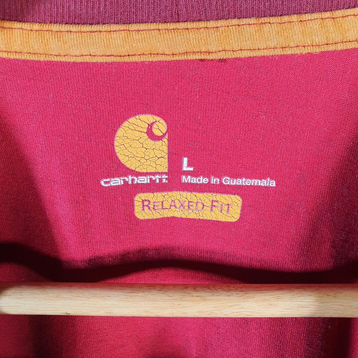 Vintage Carhartt Pocket T Shirt Men’s Large Red Workwear Chore Utility Relaxed Fit C9217