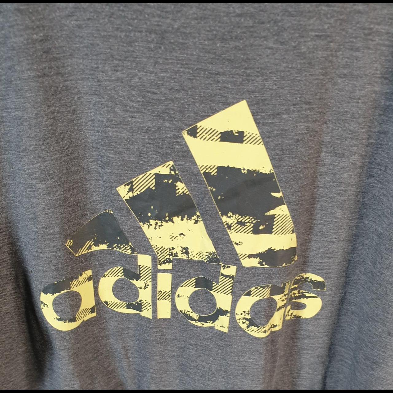 Vintage Adidas Primegreen T Shirt Men’s Large Grey Three Stripes Logo Athletic