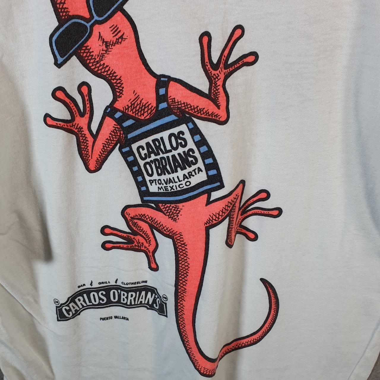 Vintage Carlos N Charlie’s Obrians Vallarta Mexico 90s USA Single Stitch T Shirt Men’s S White