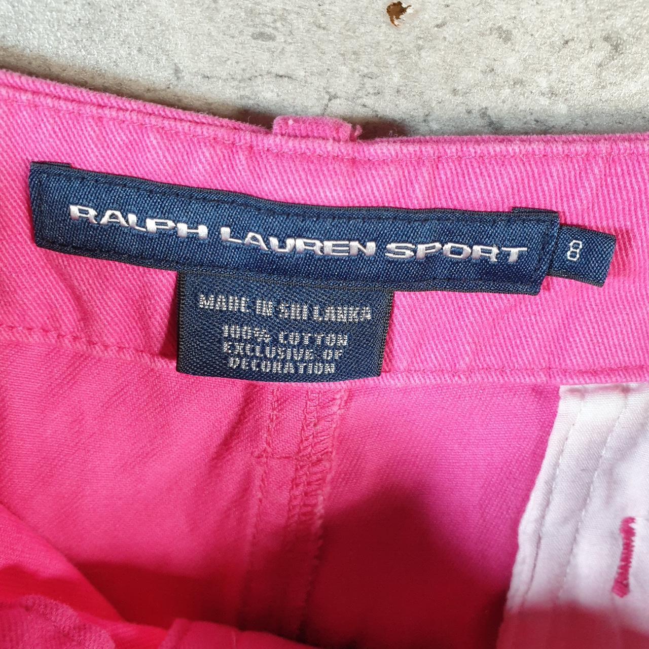Vintage Ralph Lauren Polo Chino Shorts Jorts Cargo Womens W32 Pink Baggy Cotton