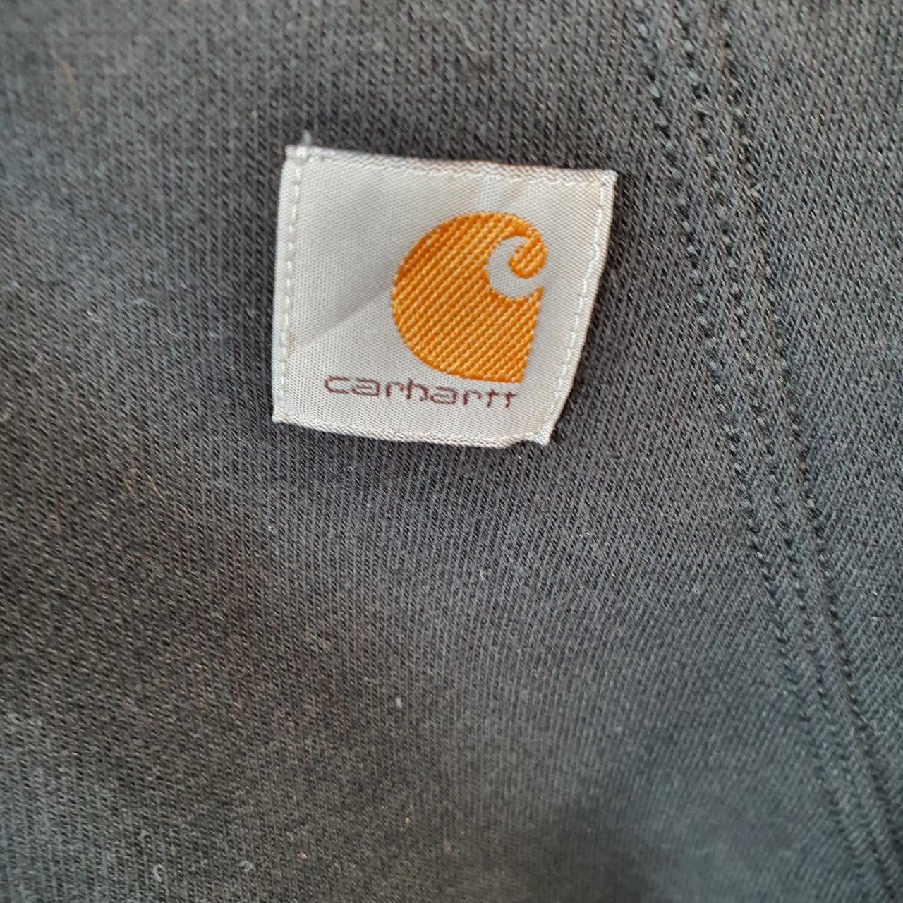 Vintage Carhartt Hoodie Womens Medium Black Pullover Blank USA Relaxed Fit