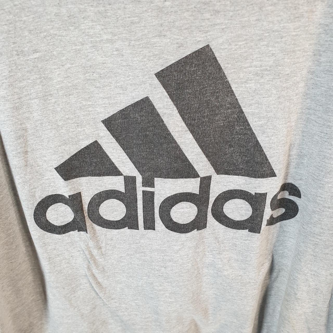 Vintage Adidas Go To Tee T Shirt Men’s Large Grey Three Stripes Logo Athletic