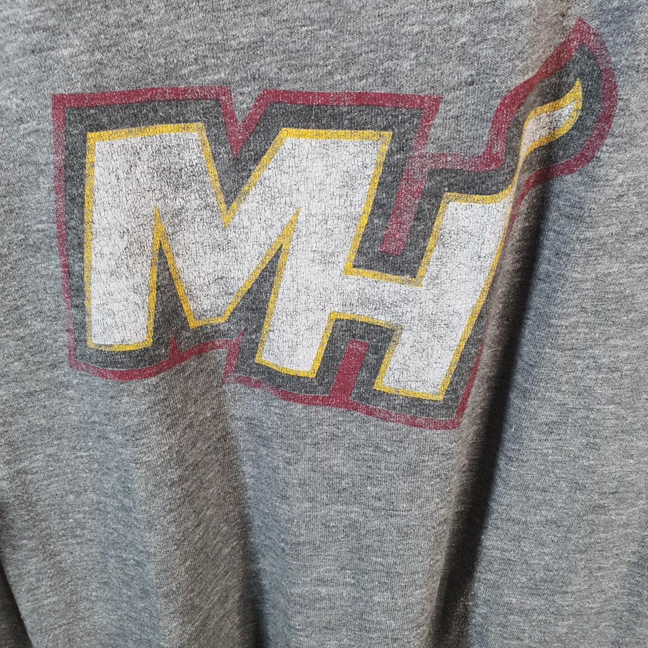 Vintage Adidas Trefoil Miami Heat Retro T Shirt Men’s XL Grey NBA Three Stripes Logo