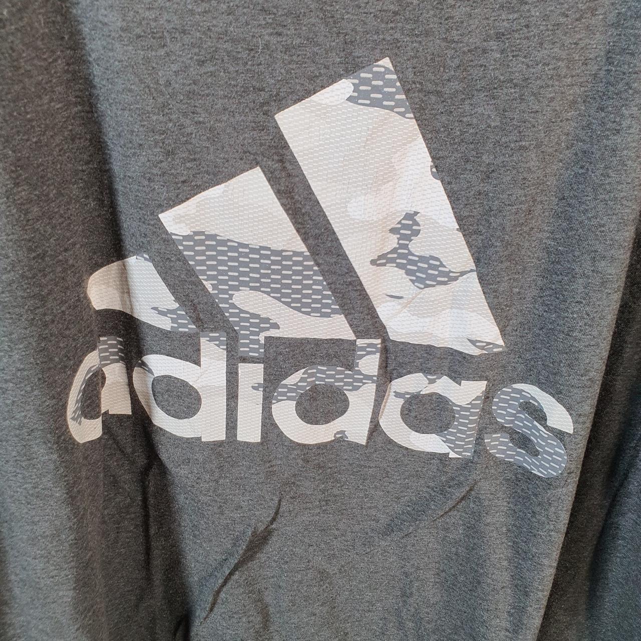 Vintage Adidas Go To Tee T Shirt Men’s XL Grey Three Stripes Logo