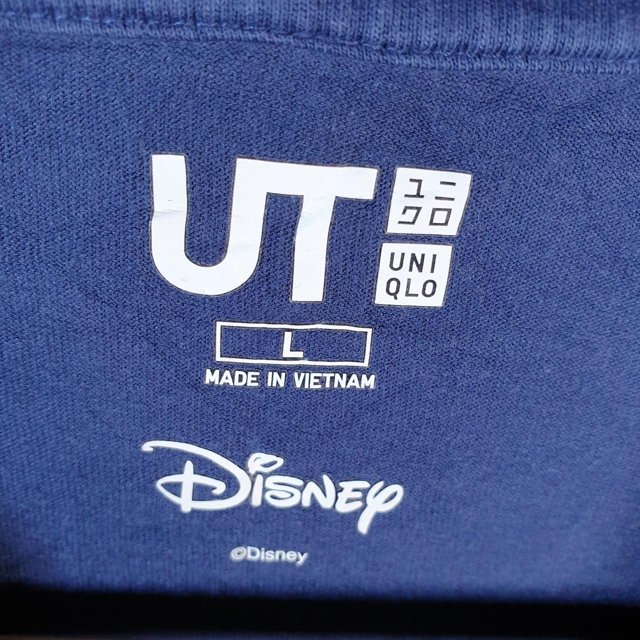 Vintage Uniqlo Disney Land Mickey Mouse T Shirt Men’s Large Navy Blue Graphic Cartoon