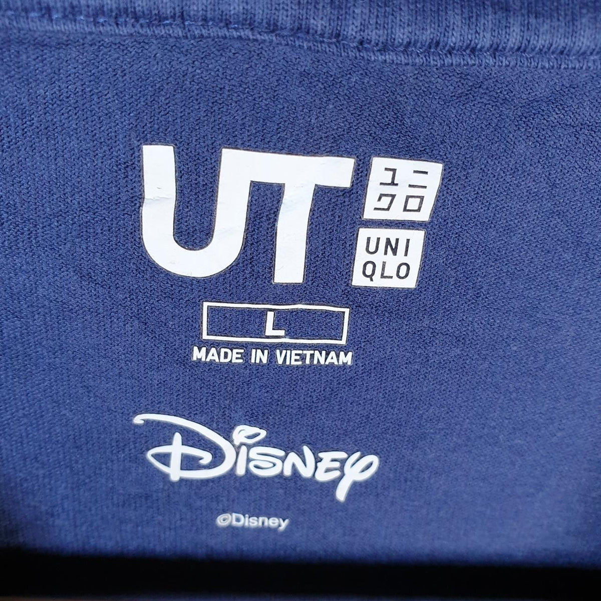 Vintage Uniqlo Disney Land Mickey Mouse T Shirt Men’s Large Navy Blue Graphic Cartoon