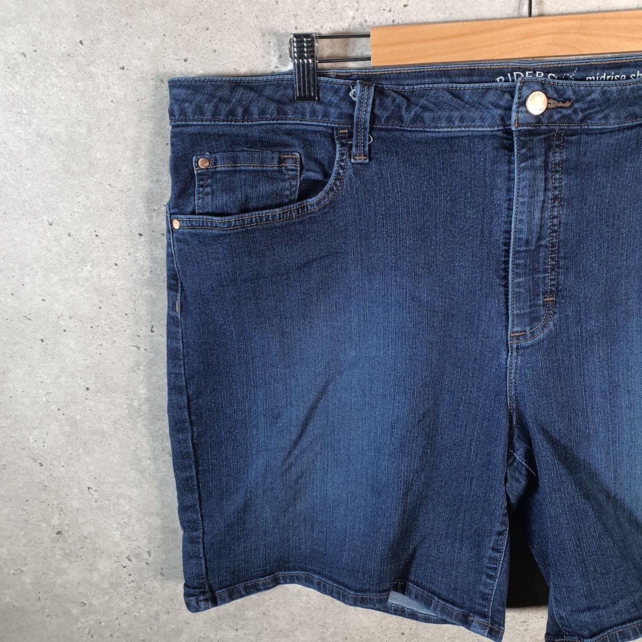 Vintage Levi’s Mid Rise Baggy Shorts Jorts Cargo Womens W40 Blue Relaxed Denim A4055