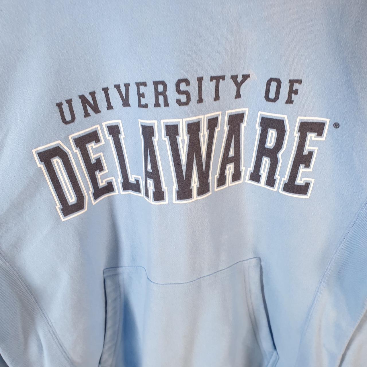 MV Sport University Of Delaware Hoodie Mens Small Blue Pullover USA