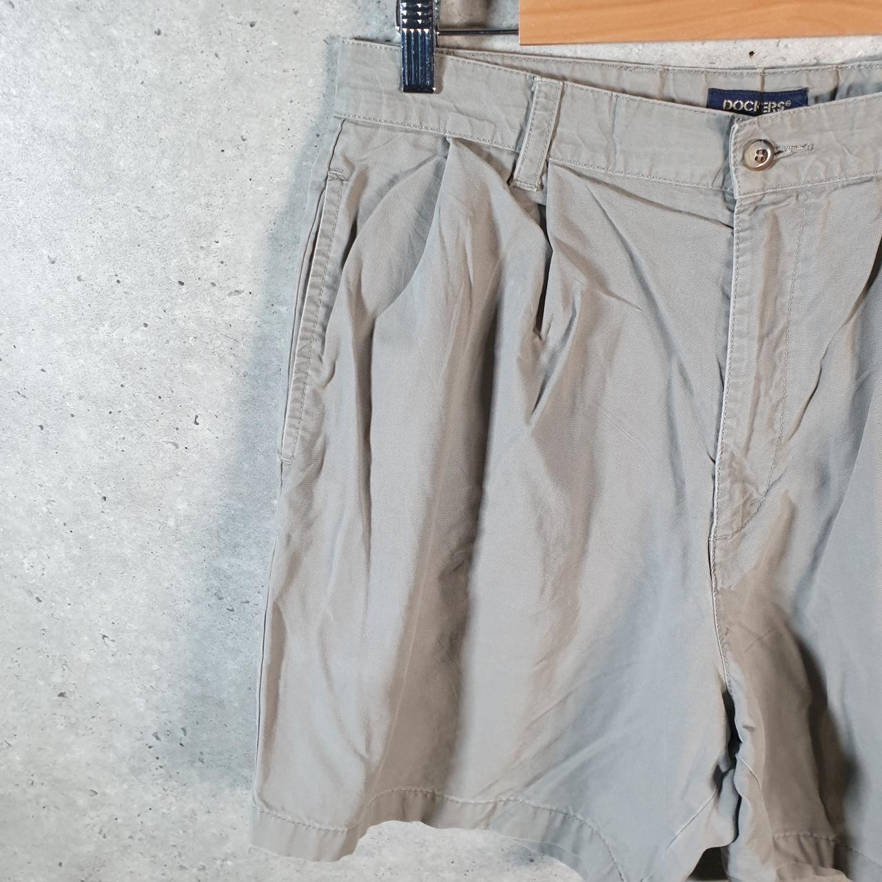 Vintage Dockers Chino Shorts Jorts Cargo Men’s W32 Grey Baggy Cotton