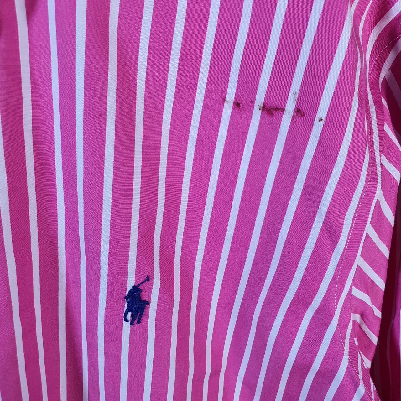 Vintage Ralph Lauren Button Down Shirt Men’s XL Pink Striped Classic Fit Pony