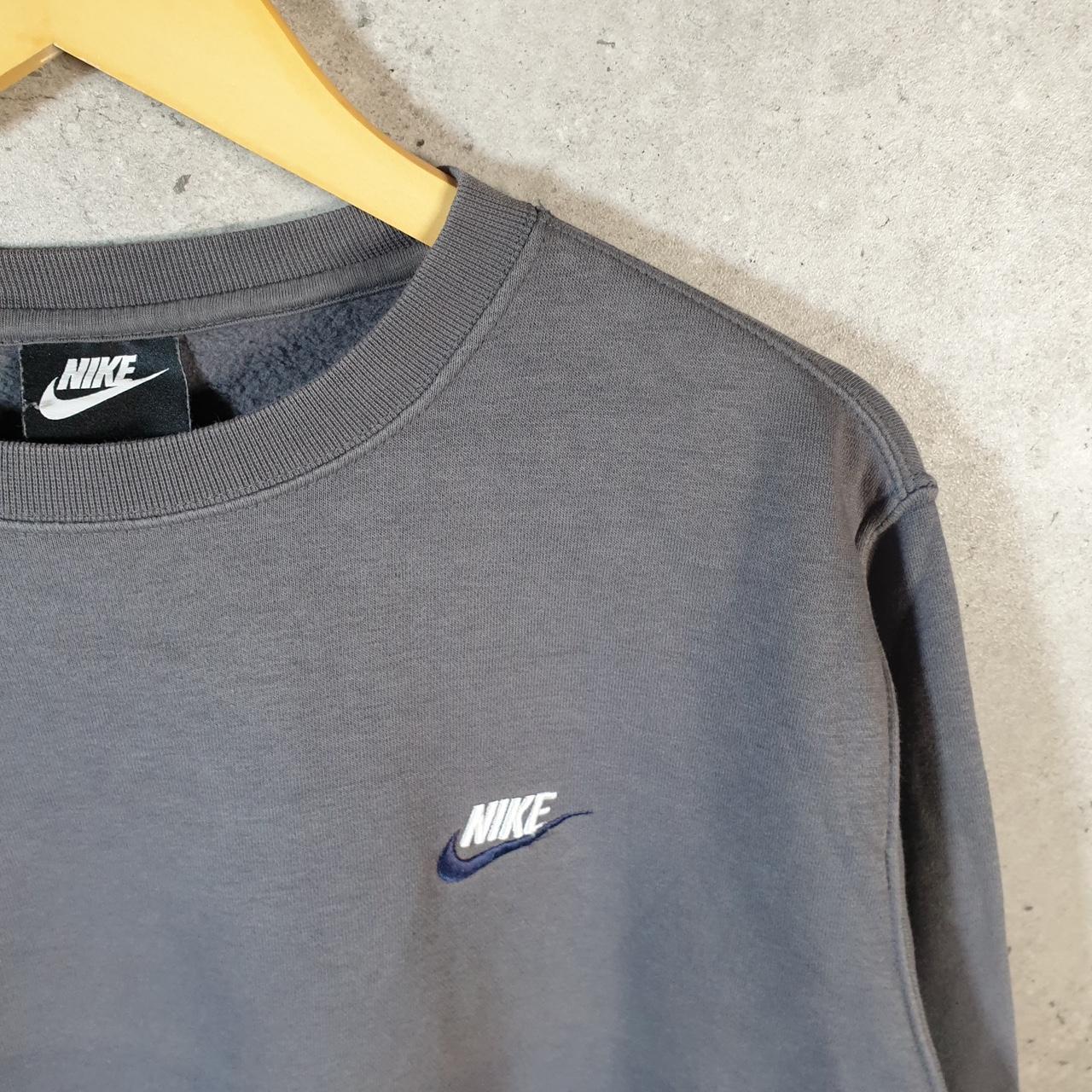 Vintage Nike Club Embroidered Sweatshirt Men’s Large Grey Swoosh Y2K Pullover Logo