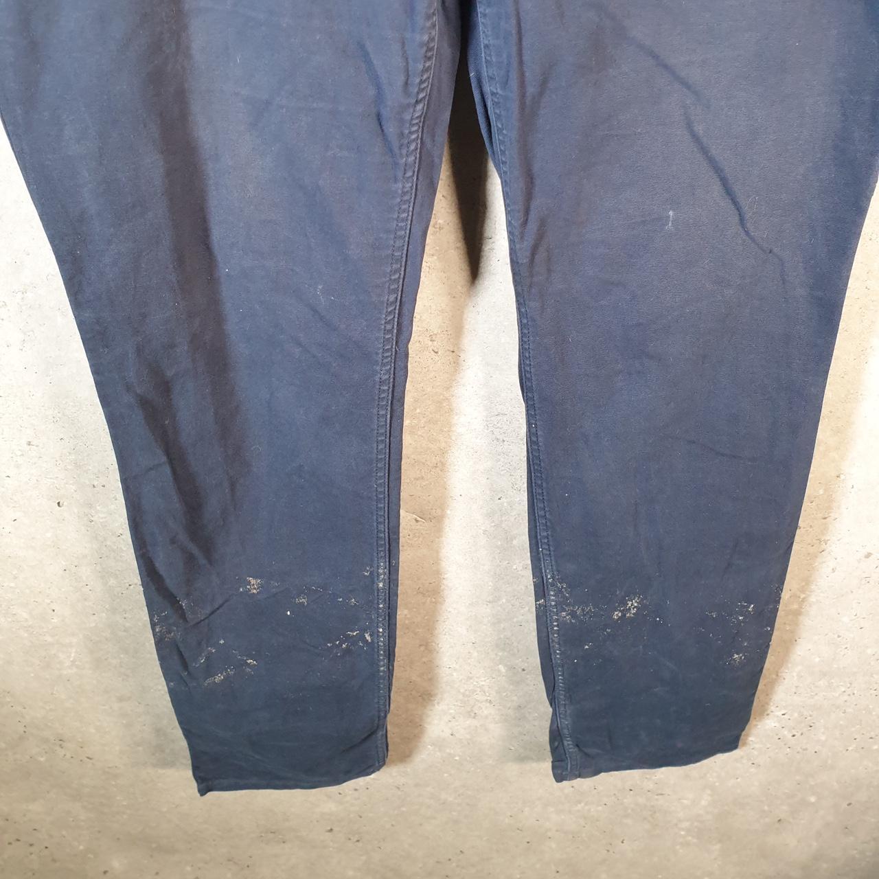Vintage Carhartt FR Carpenter Trousers Womens W38 L32 Navy Blue Relaxed Fit Workwear USA
