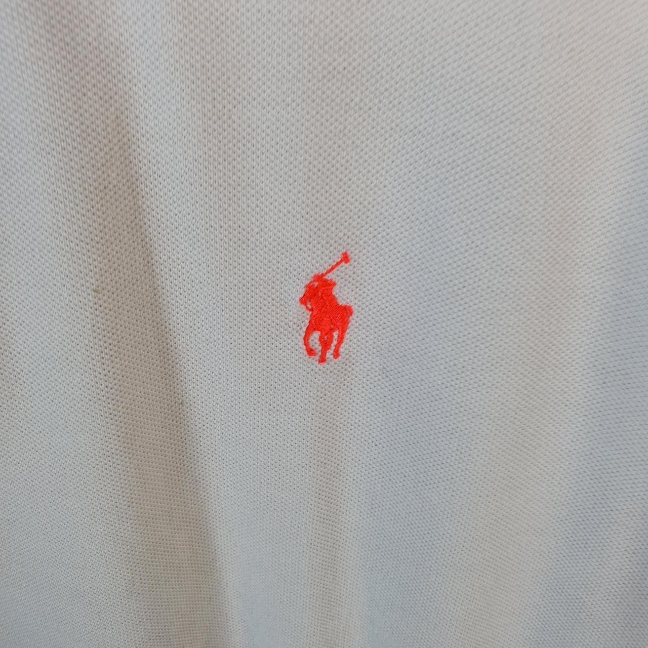 Vintage Ralph Lauren Polo Shirt Mens Large White Casual Cotton Embroidered Pony