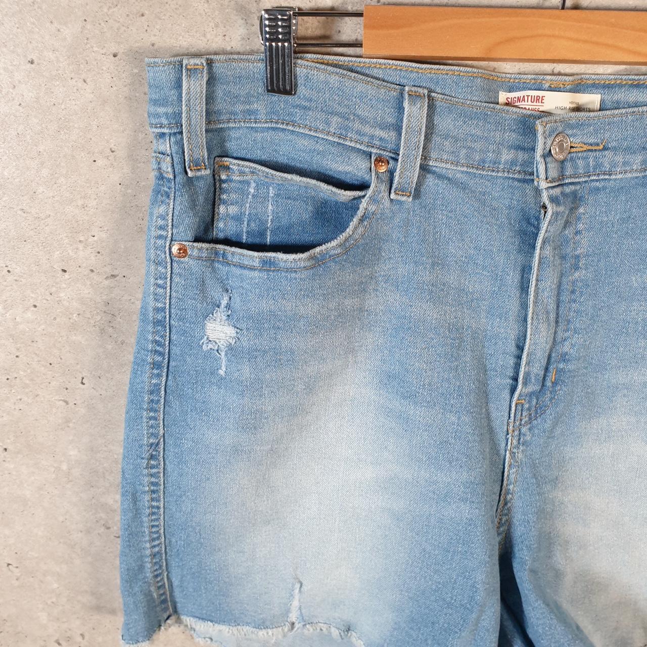 Vintage Levi’s Cut Off Baggy Shorts Jorts Cargo Womens W34 Blue Relaxed Denim