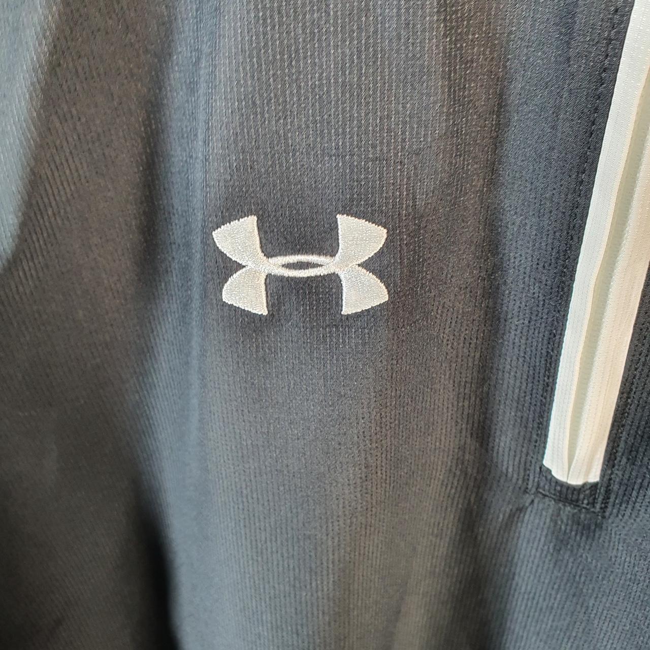 Vintage Under Armour Windbreaker Track Jacket Mens Medium Black USA 1/4 Zip