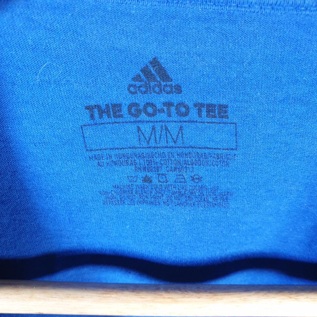 Vintage Adidas Go Tee T Shirt Shirt Men’s Medium Blue Three Stripes Logo Athletic C9927