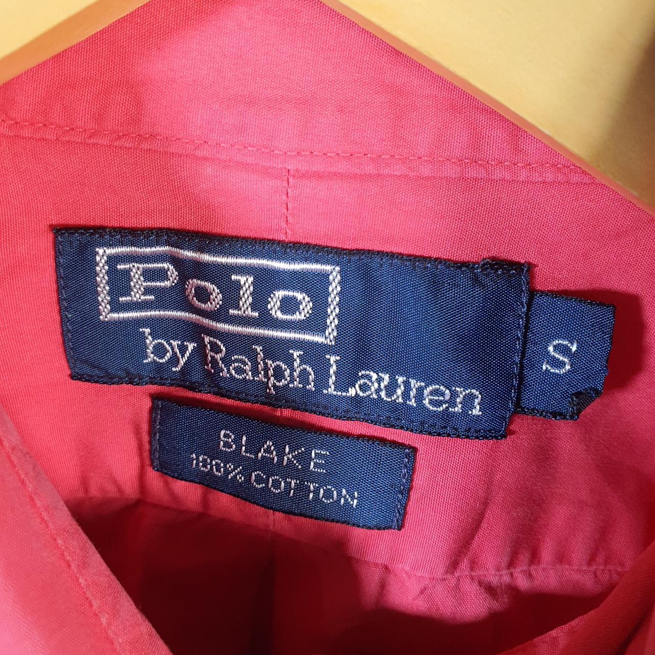Vintage Ralph Lauren Button Down Shirt Men’s Small Red Blake Fit Cotton Pony