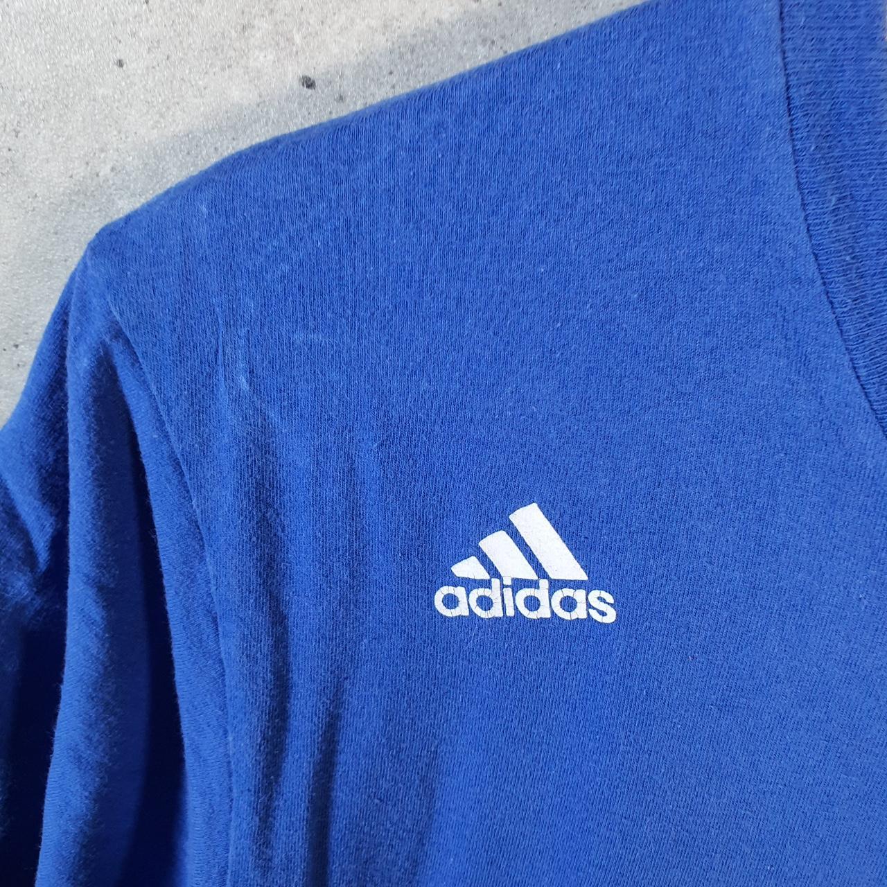 Vintage Adidas Philadelphia 76Ers NBA T Shirt Men’s Medium Blue Three Stripes Logo Athletic
