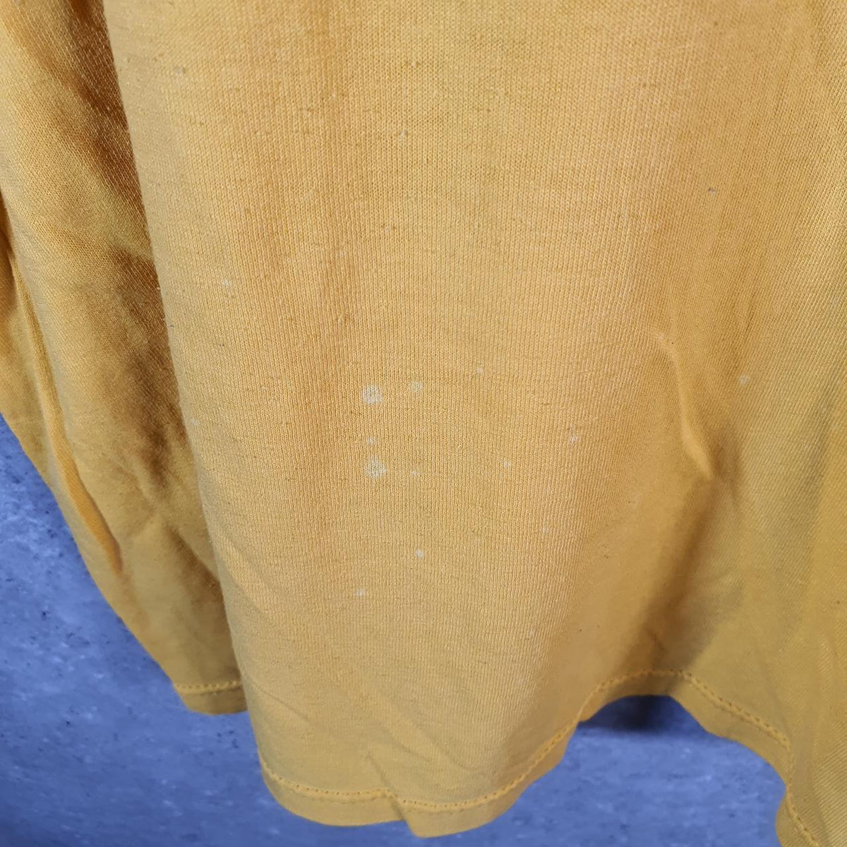 Vintage Russell Athletic Hempstead Swimming USA Single Stitch T Shirt Men’s XL Yellow Big Fish Vintage