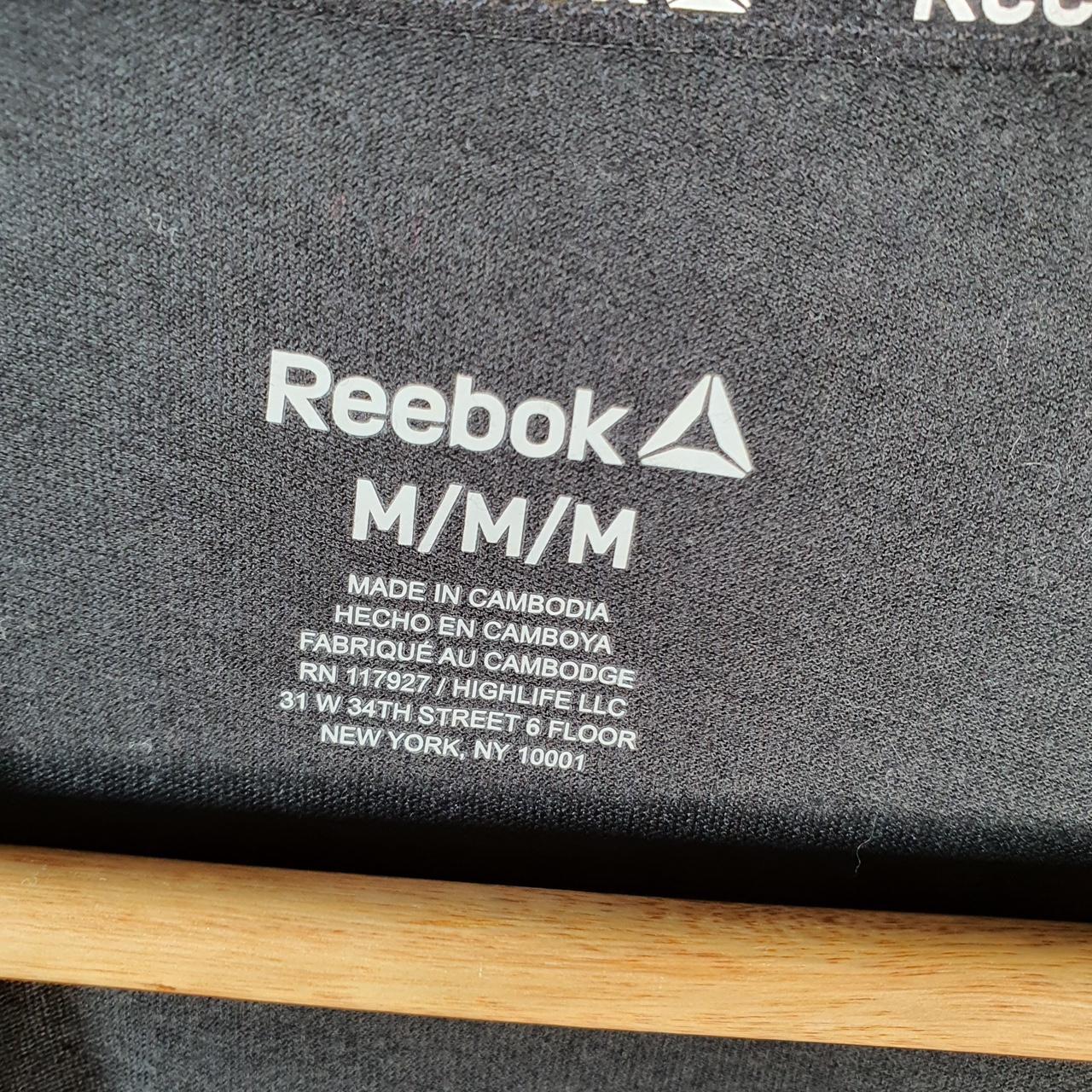 Vintage Reebok 90s Spellout T Shirt Womens Medium Black Logo Athletic