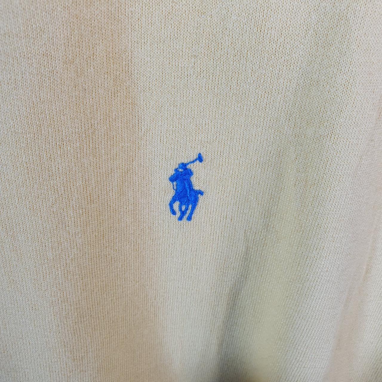 Vintage Ralph Lauren Polo Sweatshirt Men’s Small Yellow Boxy Baggy Pullover Pony