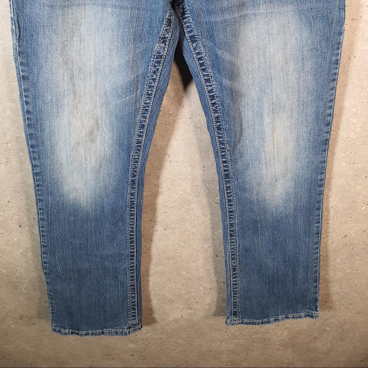 Vintage Axel Baggy Y2K Hip Hop Jeans Mens W32 L32 Blue Embroidered Denim Big Fish Vintage