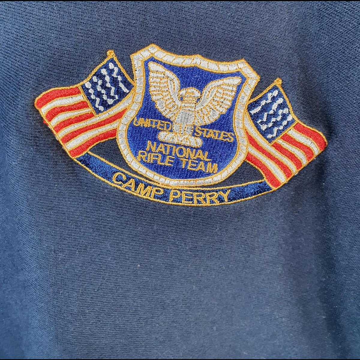 Vintage Champion Reverse Weave Sweatshirt Mens Medium Navy Blue USA Embroidered