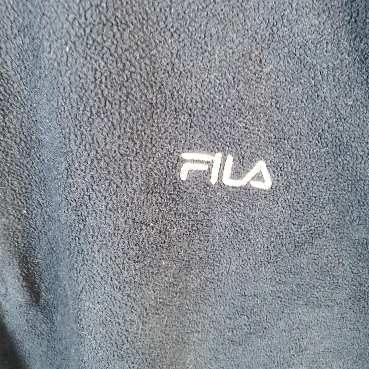 Fila Fleece 1/4 zip Sweatshirt Mens Large Blue Embroidered Logo