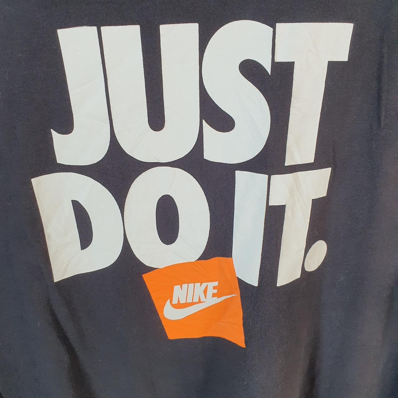 Vintage Nike Spellout Just Do It T Shirt Men’s Large Black Logo Swoosh Athletic