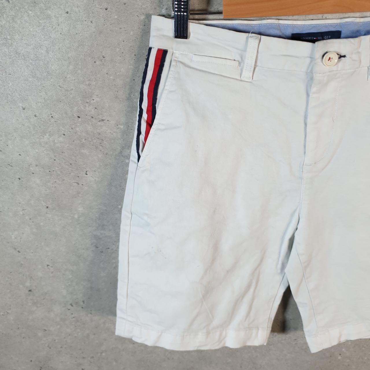 Vintage Tommy Hilfiger Chino Shorts Jorts Cargo Mens W30 White Baggy Cotton