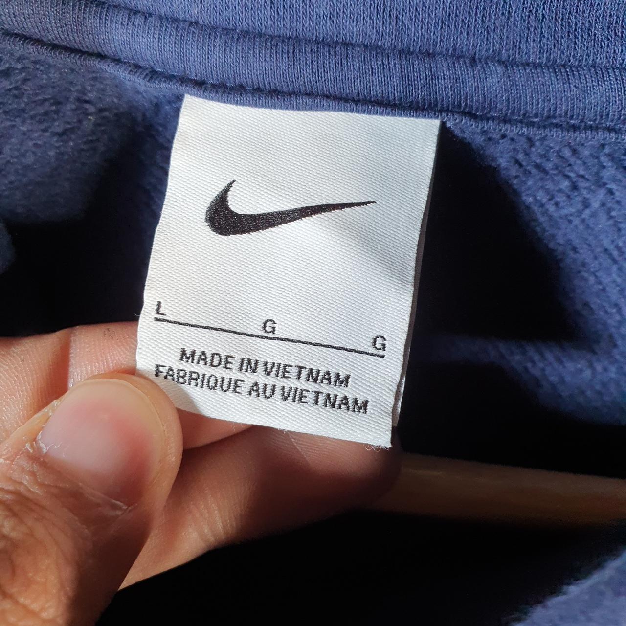 Vintage Nike 1/4 Zip Embroidered Sweatshirt Men’s Large Navy Blue Swoosh Y2K Logo