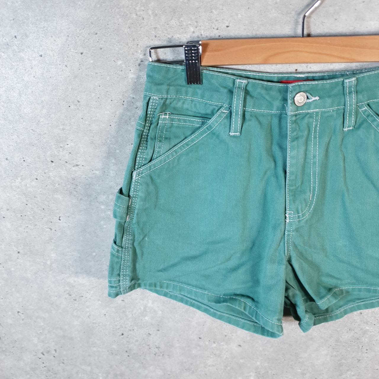 Vintage Dickies Baggy Chino Shorts Jorts Cargo Womens W25 Blue Denim Loose Fit