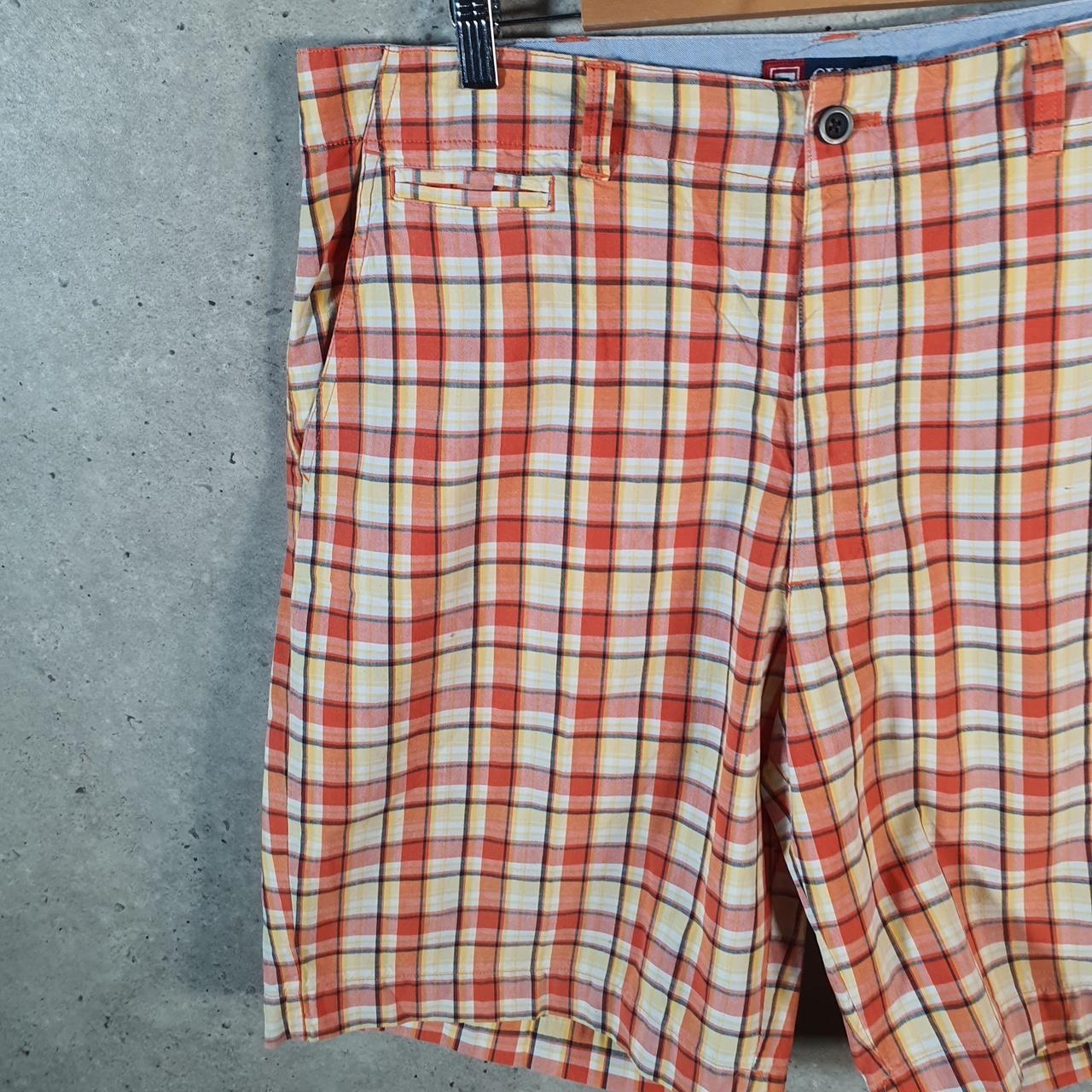 Vintage Chaps Ralph Lauren Polo Shorts Jorts Cargo Men’s W36 Checkered Black Baggy Cotton A4445