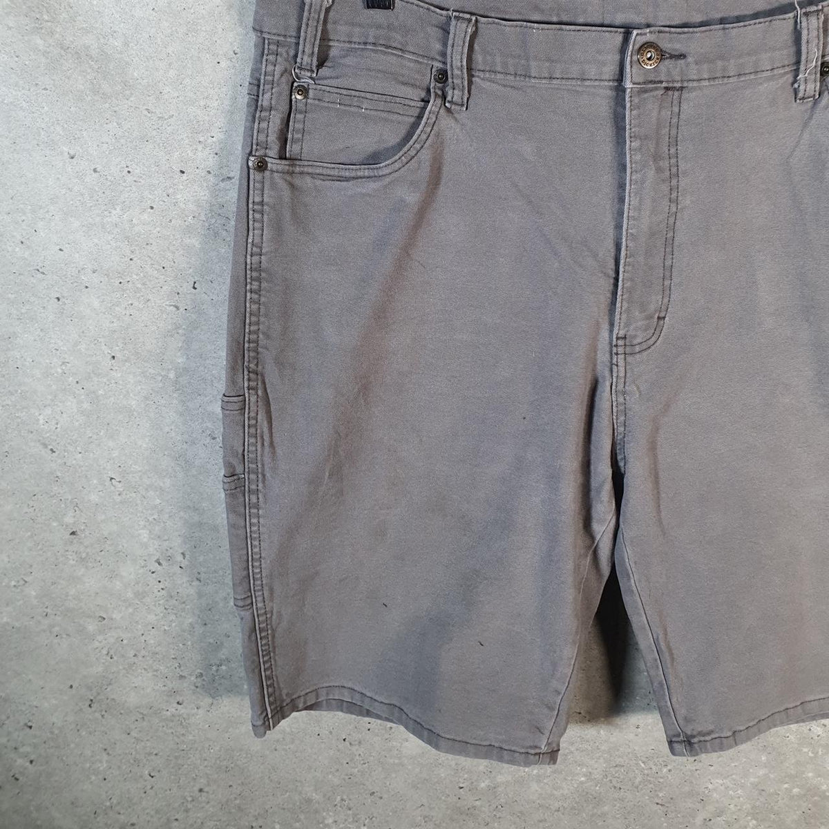 Vintage Dickies Baggy Chino Shorts Jorts Cargo Mens W40 Grey Regular Fit