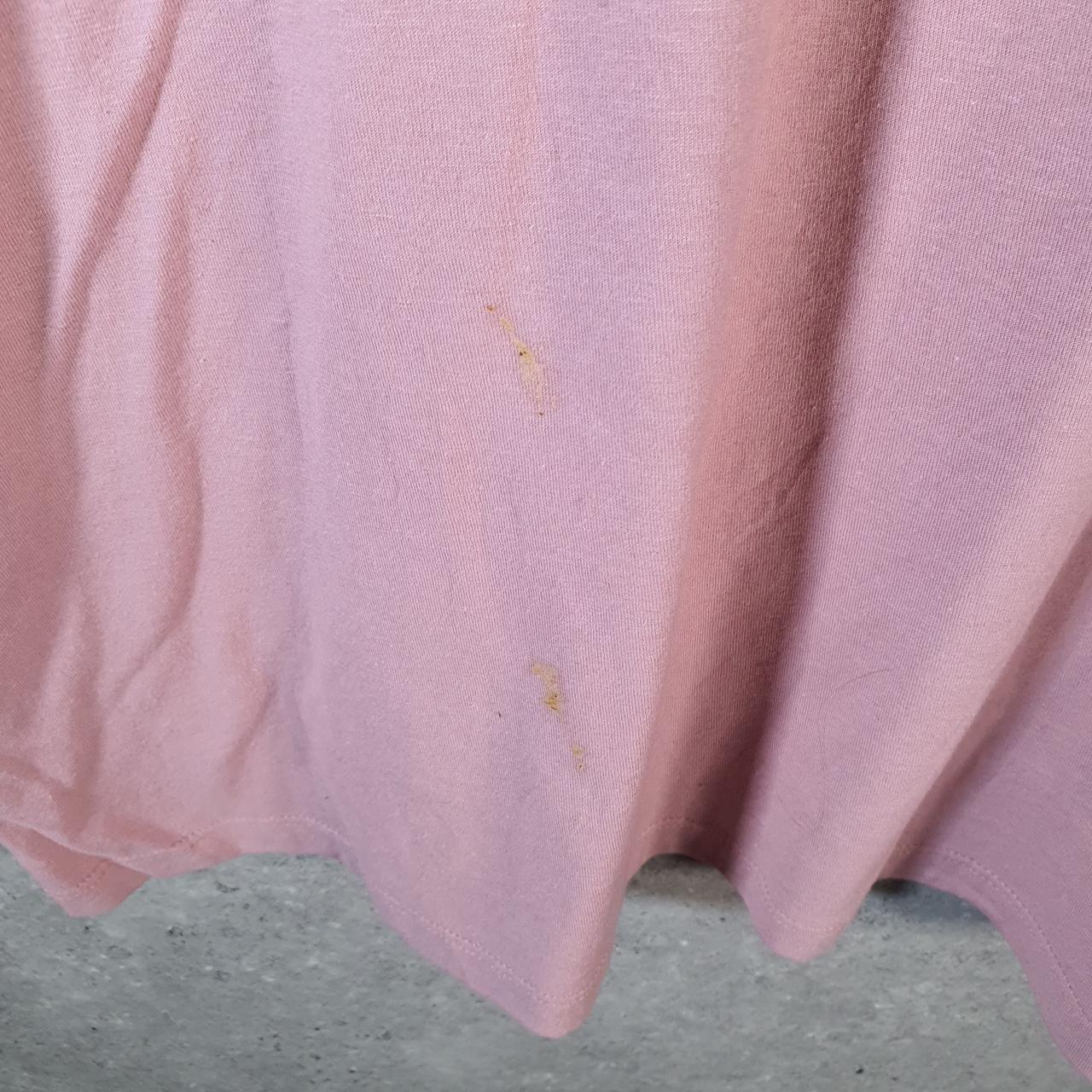 Vintage Champion Spellout Logo T Shirt Mens Small Pink USA Athletic