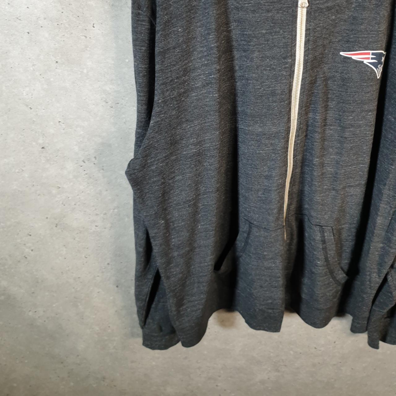 Vintage NFL New England Patriots Hoodie Mens XL Grey Full Zip USA Pro Sport