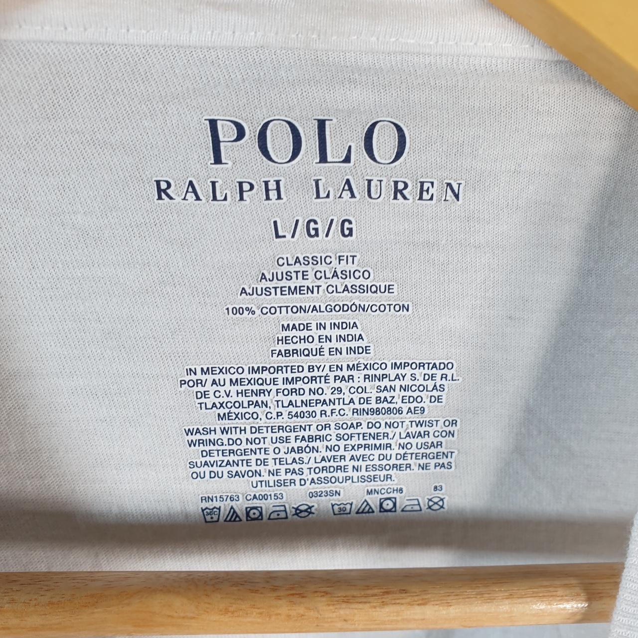 Vintage Ralph Lauren Polo Sport T Shirt Men’s Large White Classic Fit Embroidered Pony C8580