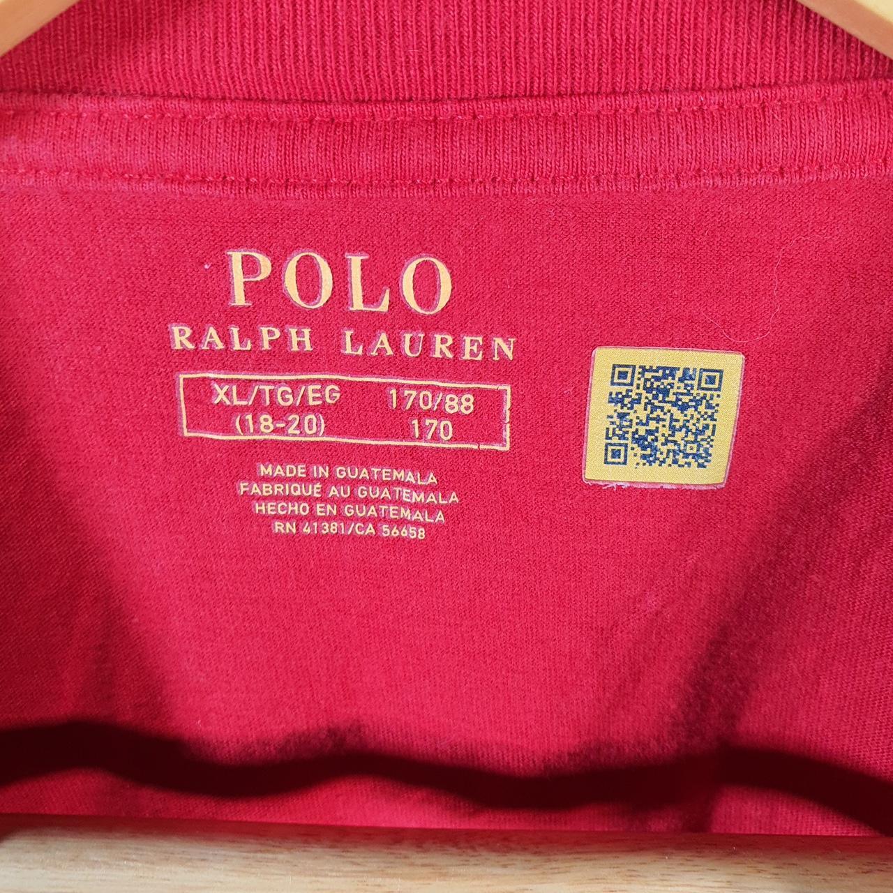 Vintage Ralph Lauren Polo T Shirt Womens XL Red Embroidered Pony Custom Fit C9087