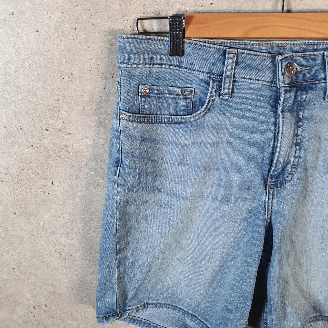 Vintage Lee Baggy Shorts Jorts Cargo Womens W30 Blue Denim Relaxed Cargo