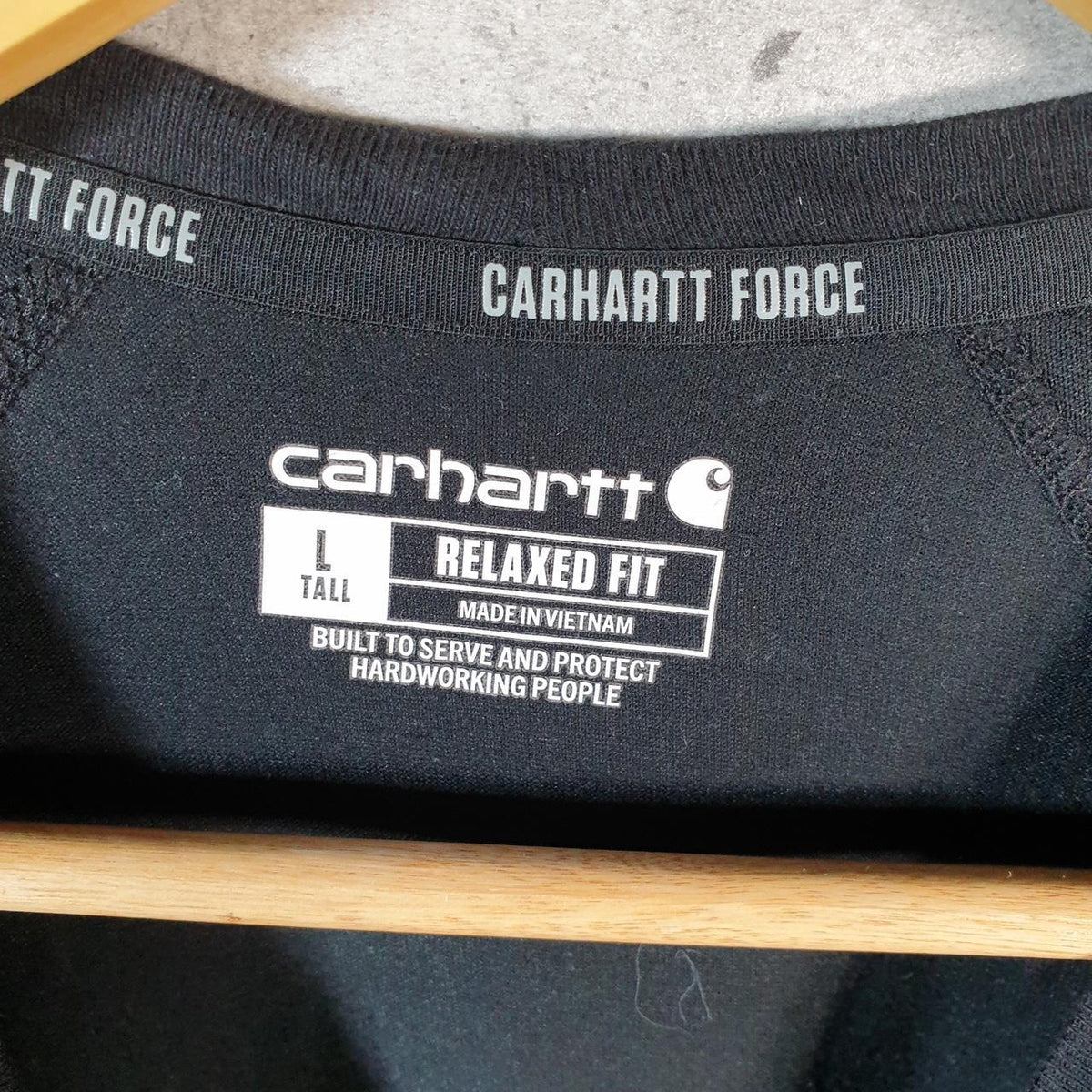 Vintage Carhartt Pocket T Shirt Men’s Large Tall Black Workwear Chore Utility Relaxed Fit C9208