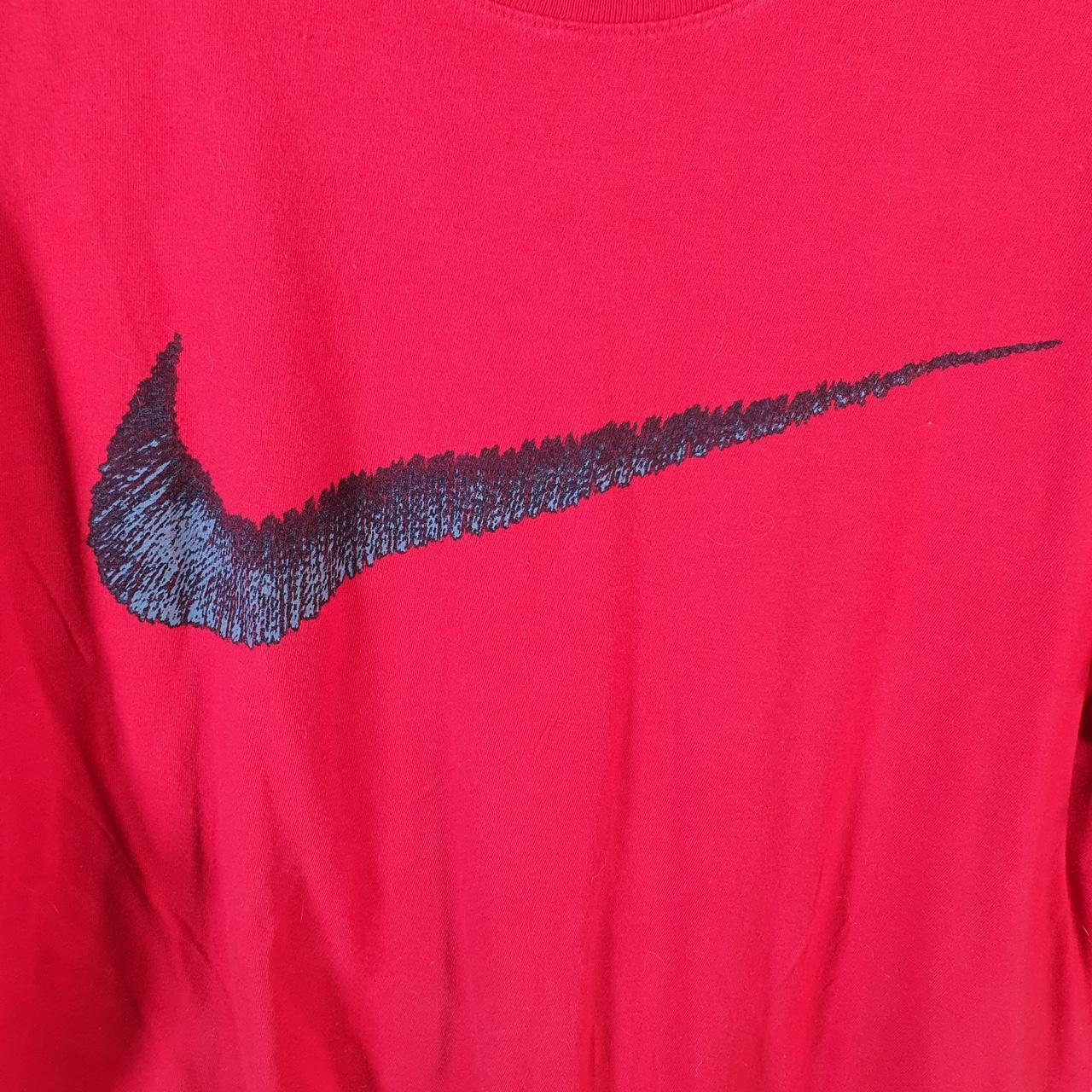 Vintage Nike Spellout T Shirt Men’s Large Red Logo Swoosh Athletic