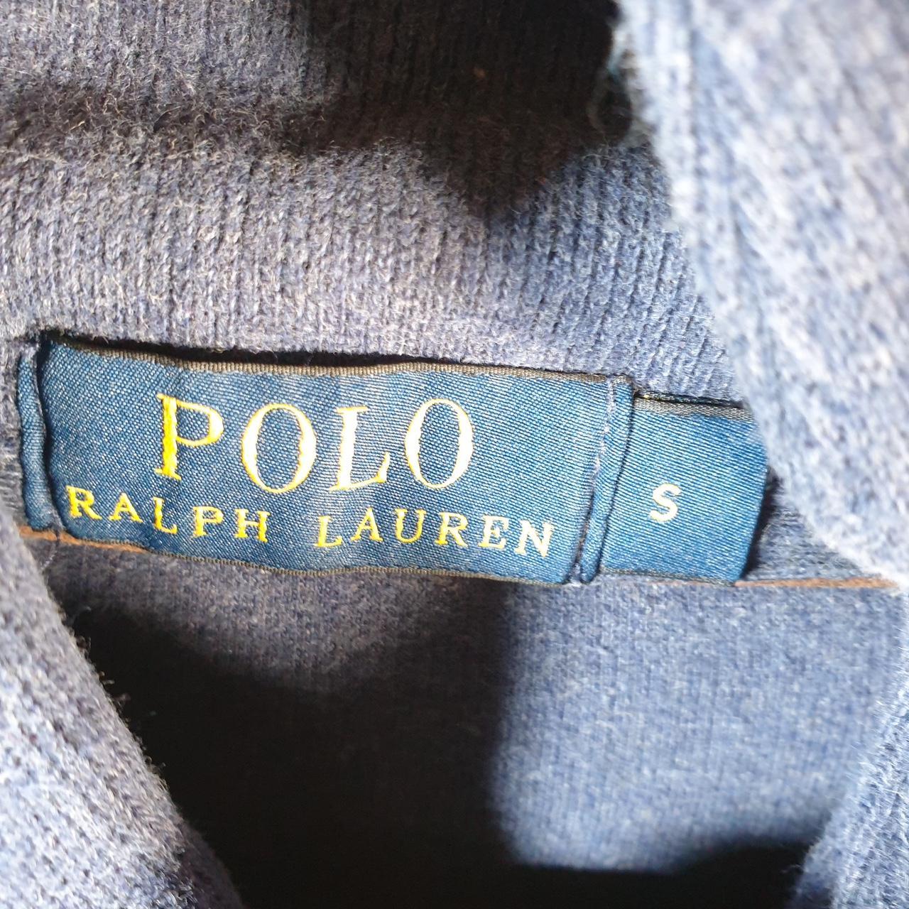 Vintage Ralph Lauren Polo 1/4 Button Sweatshirt Men’s Small Navy Blue Cotton Pullover Pony