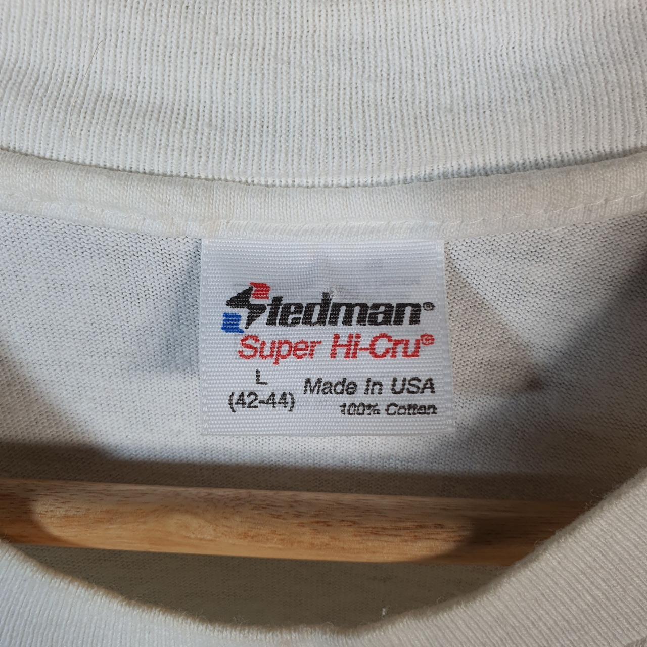 Vintage Stedman Jackson Pawlock 90s USA Single Stitch T Shirt Men’s Large White