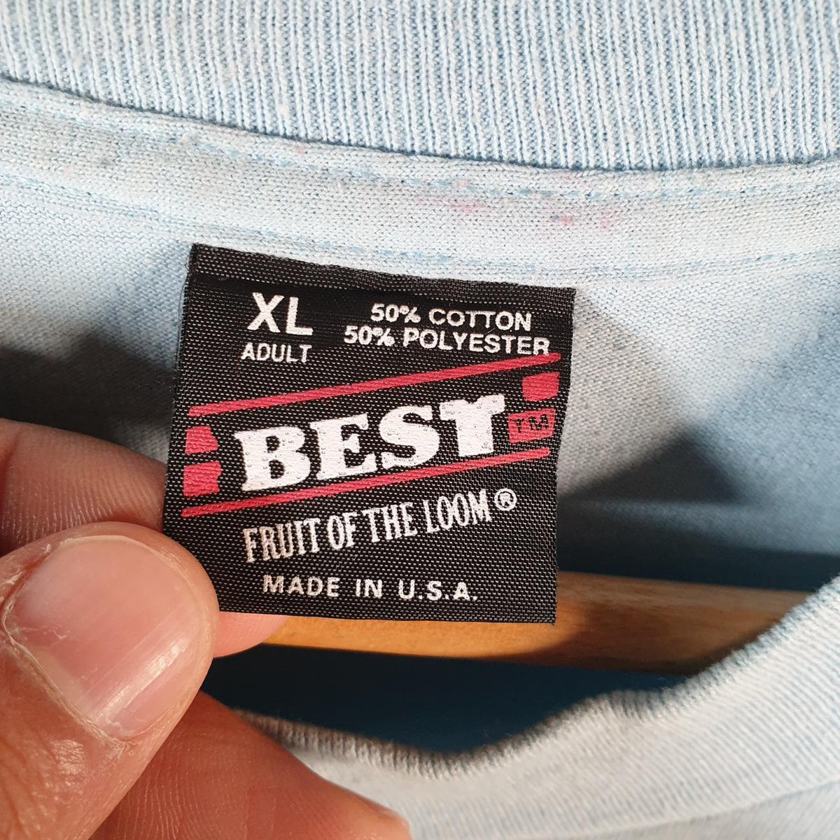 Vintage Fruit of the Loom CRST Flying High 1994 USA Single Stitch T Shirt Men’s XL Blue C8384