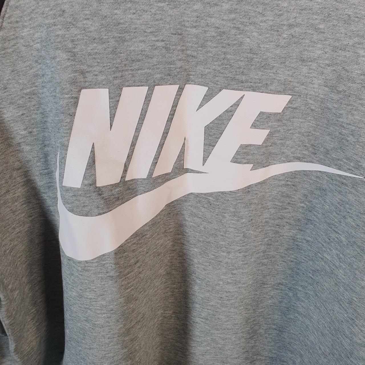 Vintage Nike Club Spellout Hoodie Men’s Small Grey Swoosh Y2K Pullover