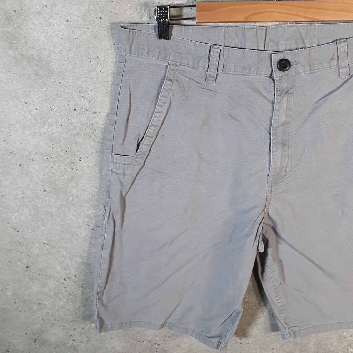 Vintage Dickies Baggy Chino Shorts Jorts Cargo Mens W36 Grey Relaxed Fit