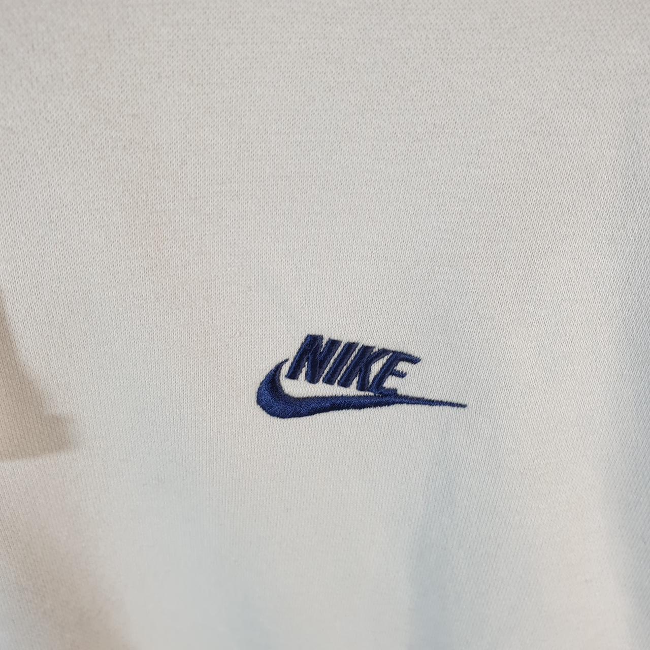 Vintage Nike Club Embroidered Hoodie Men’s XL White 1/4 Zip Swoosh Y2K Pullover