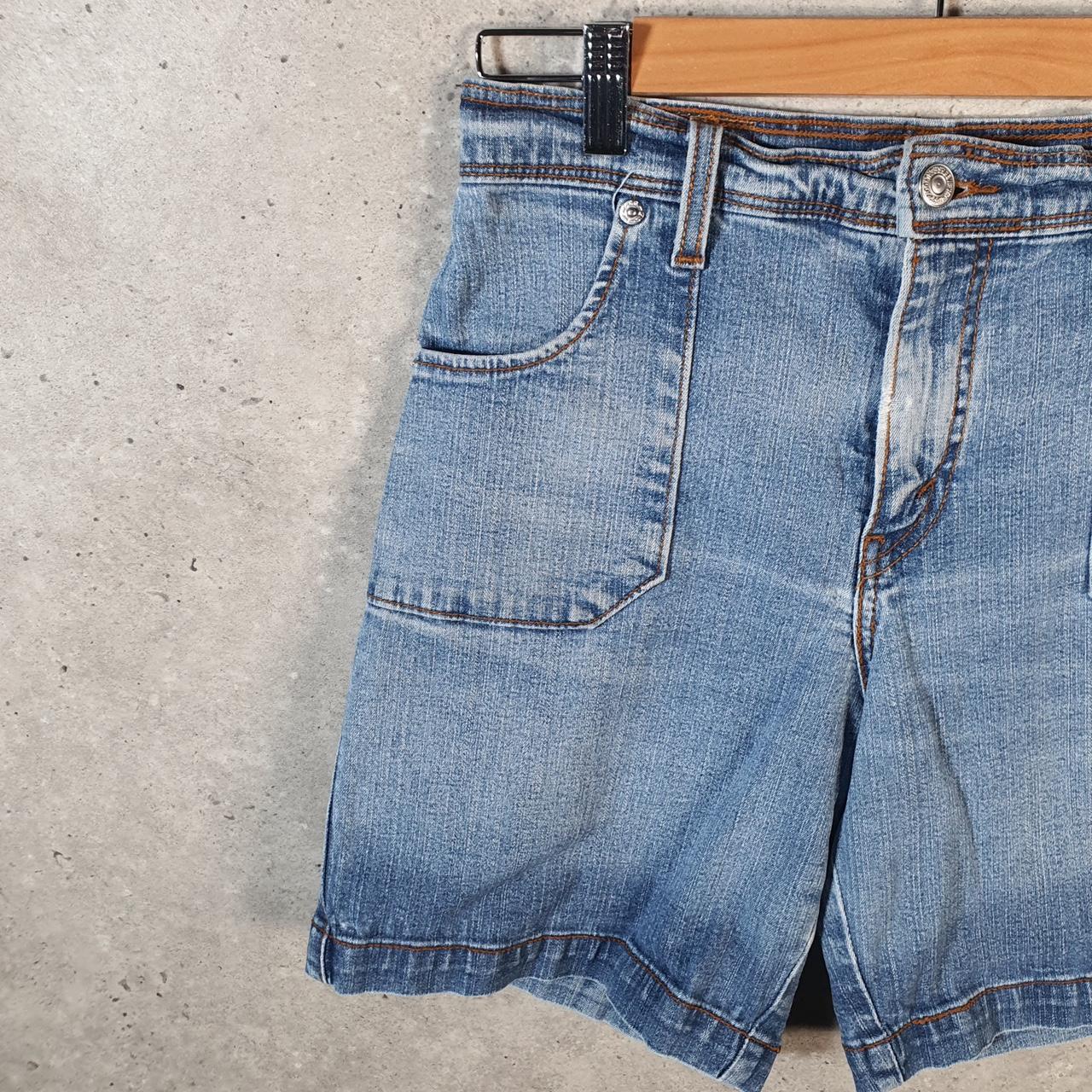 Vintage Levi’s Cut Off Baggy Shorts Jorts Cargo Womens W28 Blue Relaxed Denim
